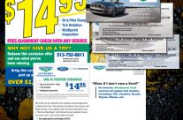 Service Postcard and Service Checkbook Handouts