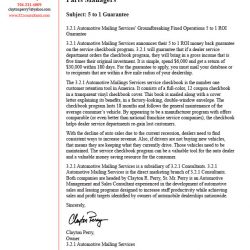 5-to-1 Service Checkbook Guarantee